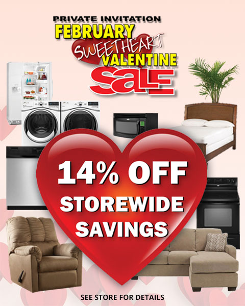 Private invitation February Sweetheart Valentine sale 14% off storewide savings. see store for details.