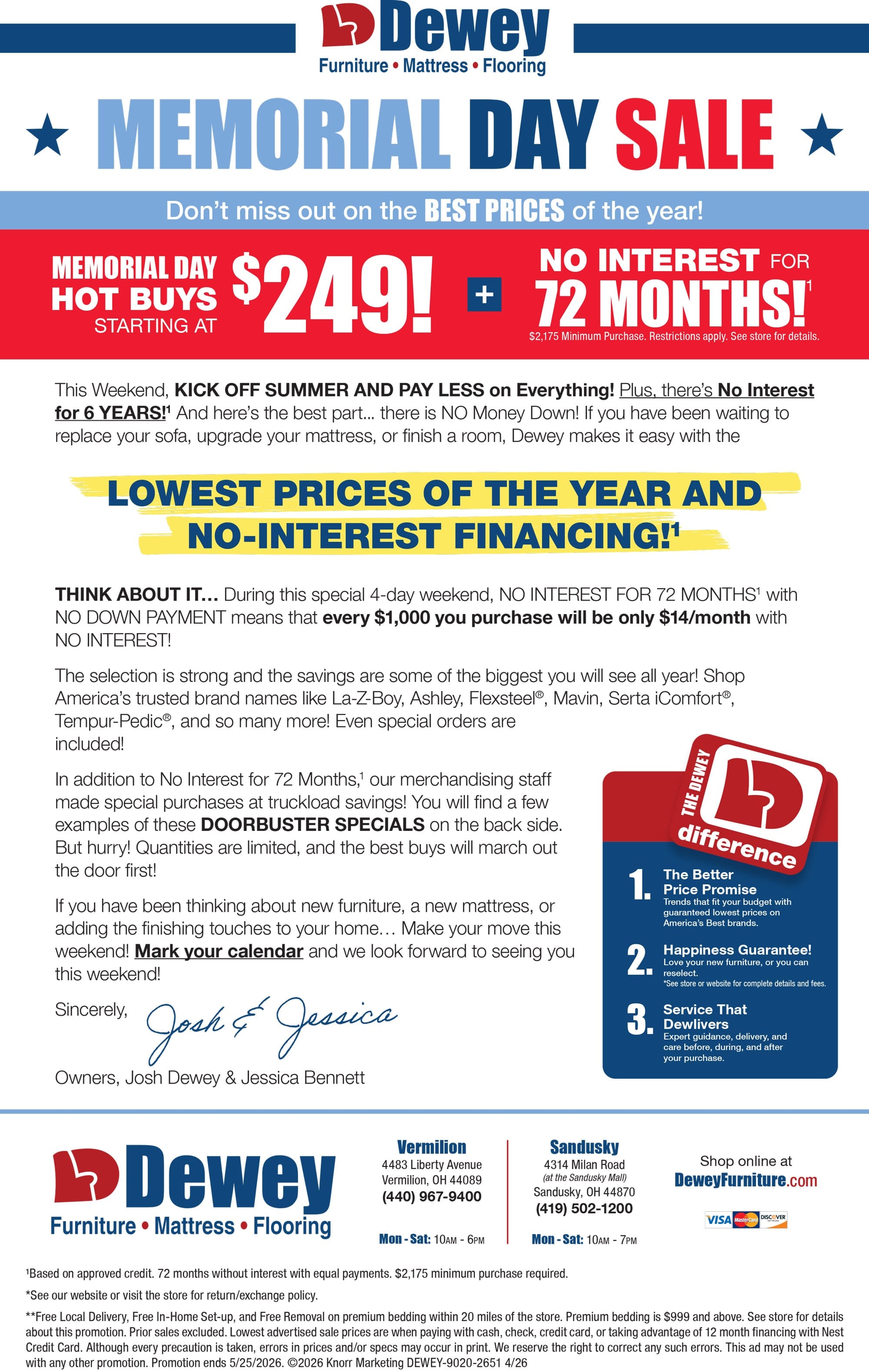 Memorial Day Sale - Learn More