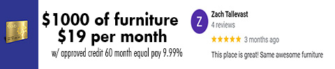 $1000 of furniture $19 per month