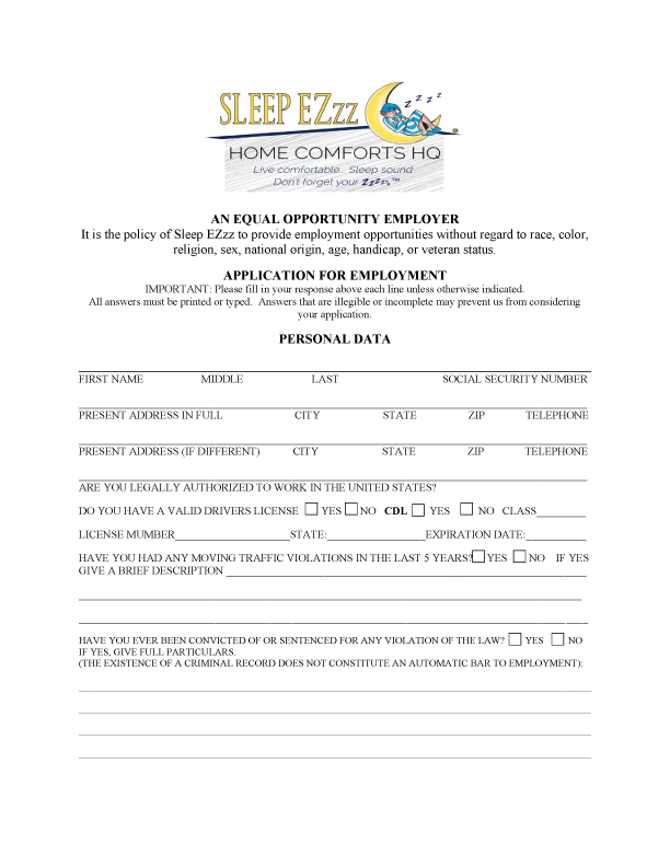 Employment Application