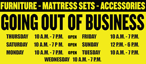 Going Out of Business - Public Notice