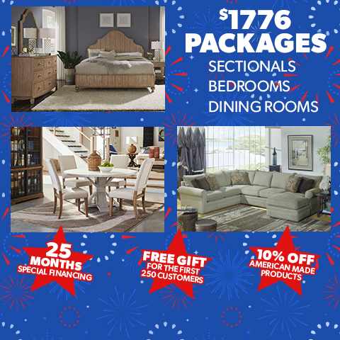 4th of July Sale - $1776 packages. 10% american made products. special financing for 25 months.