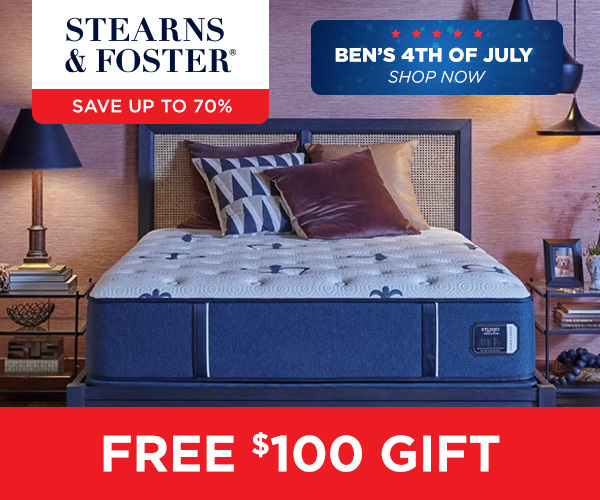 Shop Stearns & Foster Save up to 70% - Free $100 Gift