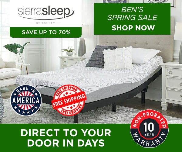 Ben's Spring Sale - Sierra Sleep by Ashley - Save up to 70%. Direct to your door in days.