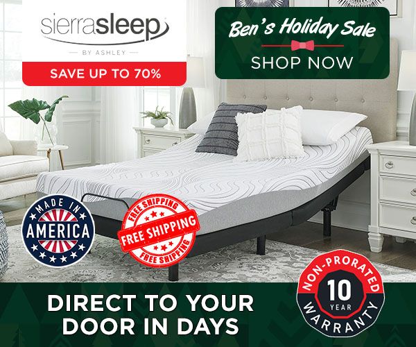 Ben's Black Friday - Sierra Sleep by Ashley - Save up to 70% + free shipping. Ashley bed in a box.
