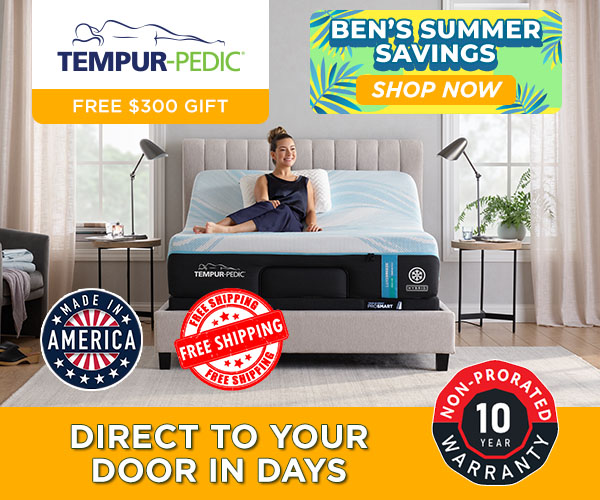 Shop Tempur-Pedic - free $300 gift - summer savings - Direct to Your Door in Days