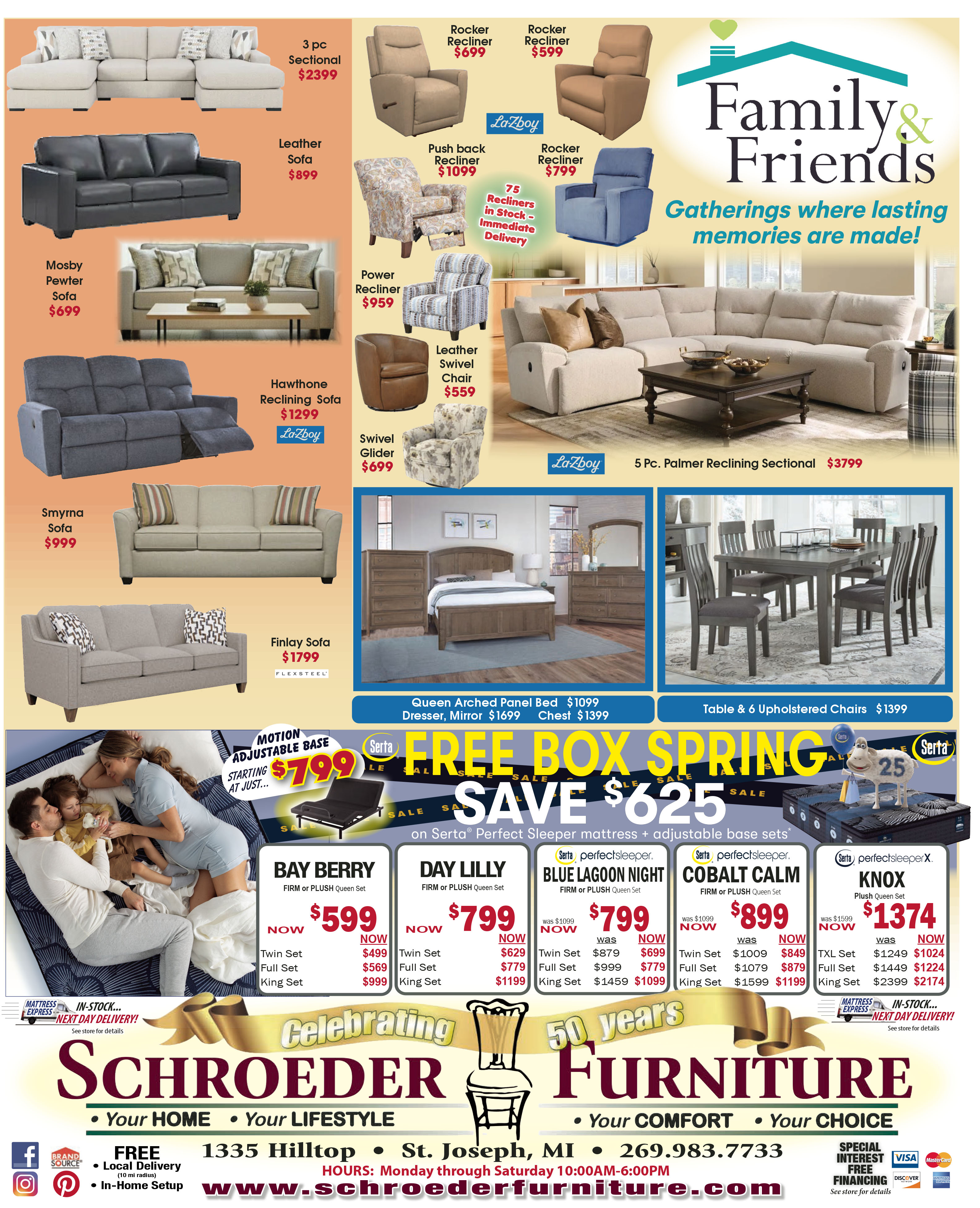 Family & Friends. Gatherings where lasting memories are made! In-Stock Next Day Delivery!* Special Interest Free Financing* *See store for details*