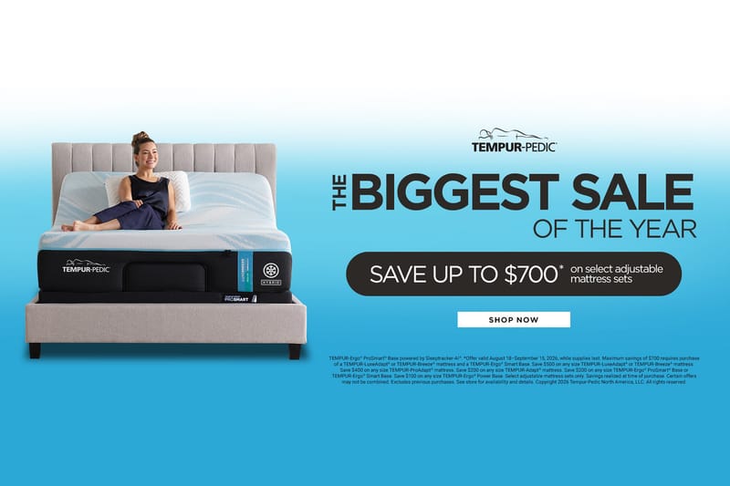 Tempur-Pedic Biggest Sale of the Year — save up to $700 on adjustable mattress sets