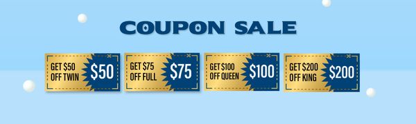 new year sale. free box spring - shop now