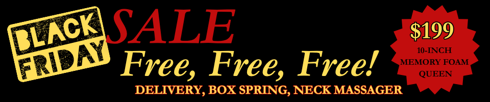 Black Friday Sale - Free Delivery, Free Box Spring, Free Neck Massager