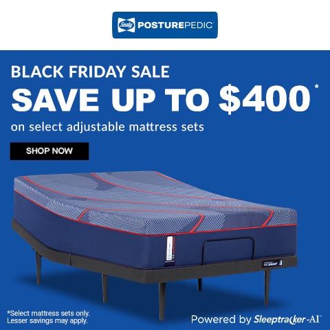 sealy posture pedic black friday. save up to $400 on select adjustable mattress sets.