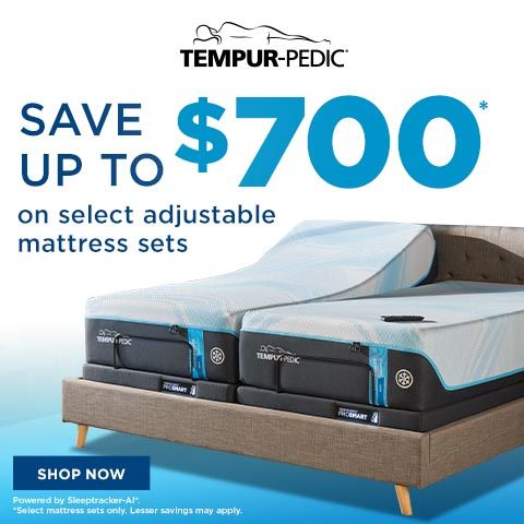 Tempur-Pedic - labor day sale - Save up to $700 on select adjustable mattress sets