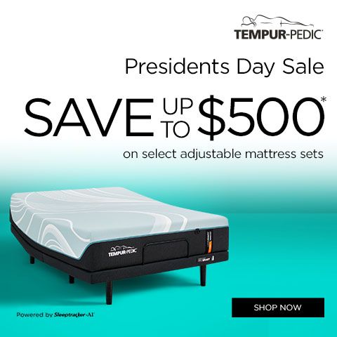 Tempur-Pedic - Presidents Day Sale - Save up to $500* on select adjustable bases