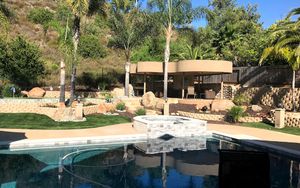 Modern backyard with pool
