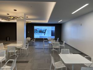 Landscape speakers in commercial area