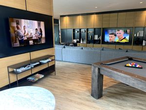 Landscape speakers in commercial area