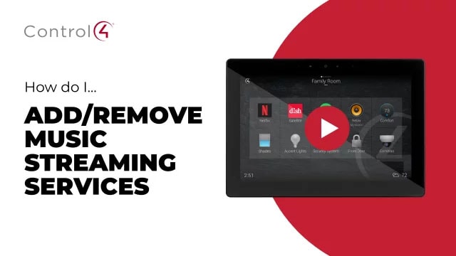 Add/Remove Music Streaming Services