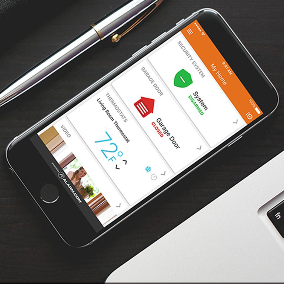 Alarm.com App on iPhone