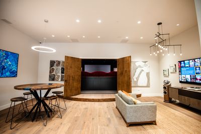 Showroom Wide View with Theater Door