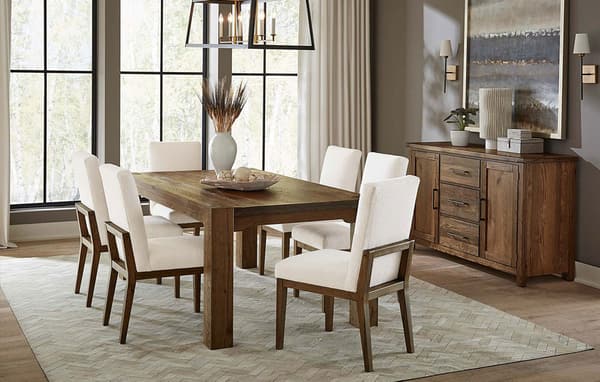 Brown wood dinning room set