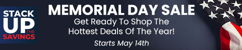 stack up the savings - memorial day sale - starts may 14