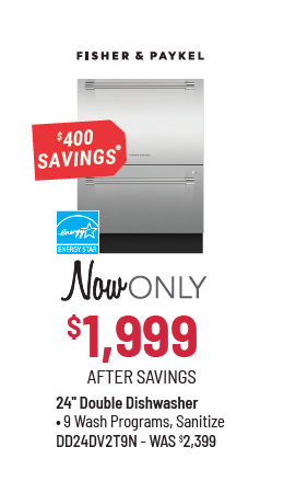 Fisher & Paykel Model DD24DV2T9N Dishwasher Was $2,399, Now Only $1,999 After $400 Savings