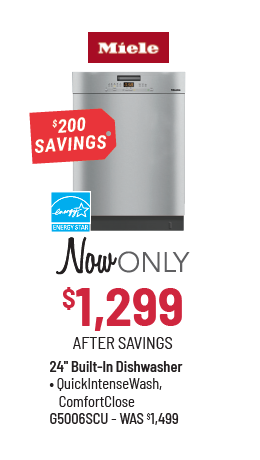 Miele Model G5006SCU Dishwasher Was $1,499, Now Only $1,299 After $200 Savings