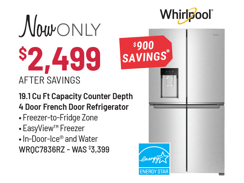 Electrolux Model ERFC2393AS Refrigerator Was $3,299, Now Only $2,799 After $500 Savings