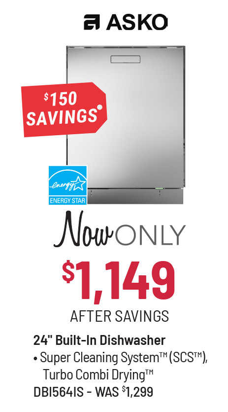 Miele Model G5006SCU Dishwasher Was $1,499, Now Only $1,299 After $200 Savings