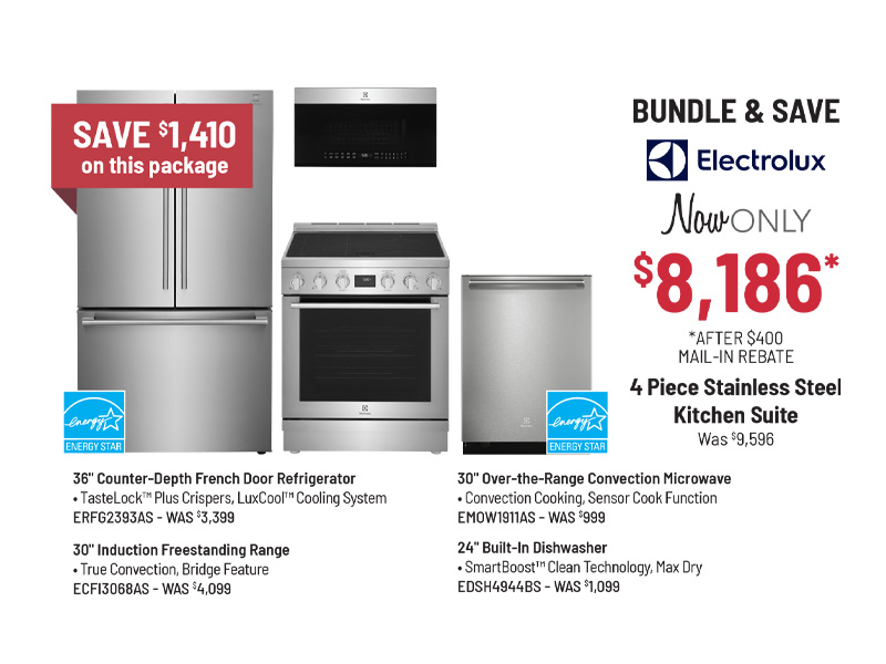 Bundle & Save - KitchenAid - 4 Piece Stainless Steel Kitchen Suite Was $11,196, Now Only $7,871 After $500 Mail-In Rebate Savings