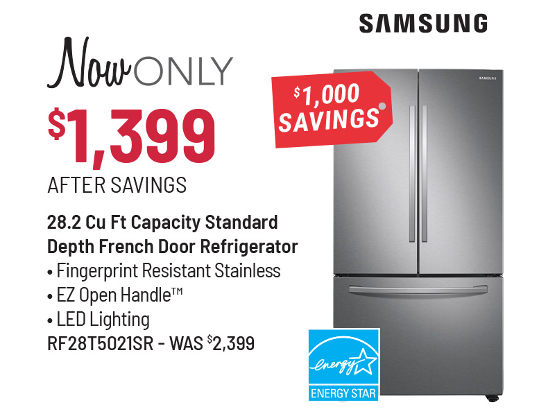 Samsung Model RF27T5241SR Refrigerator Was $2,699, Now Only $1,599 After $1,100 Savings