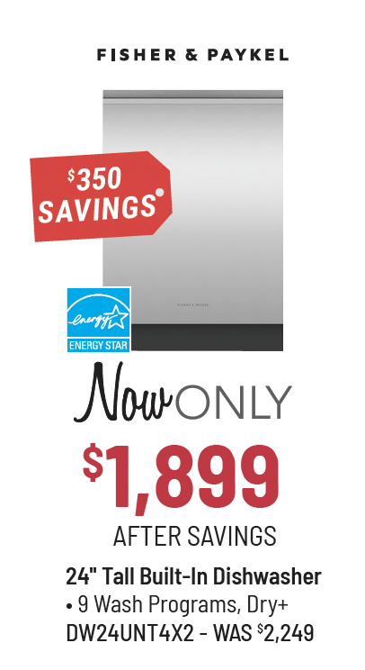Fisher & Paykel Model DD24DV2T9N Dishwasher Was $2,399, Now Only $1,999 After $400 Savings