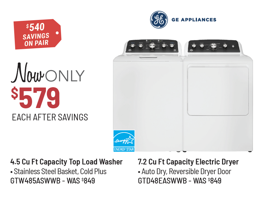GE® White Laundry Pair