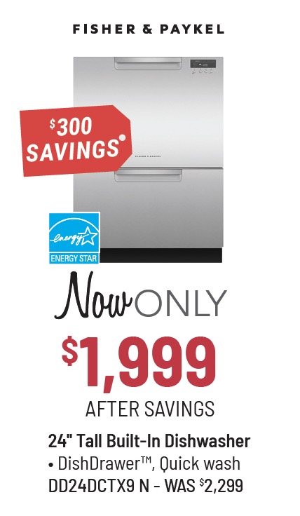 Fisher & Paykel Series 7 24-in. Stainless Steel Double DishDrawer™ Dishwasher