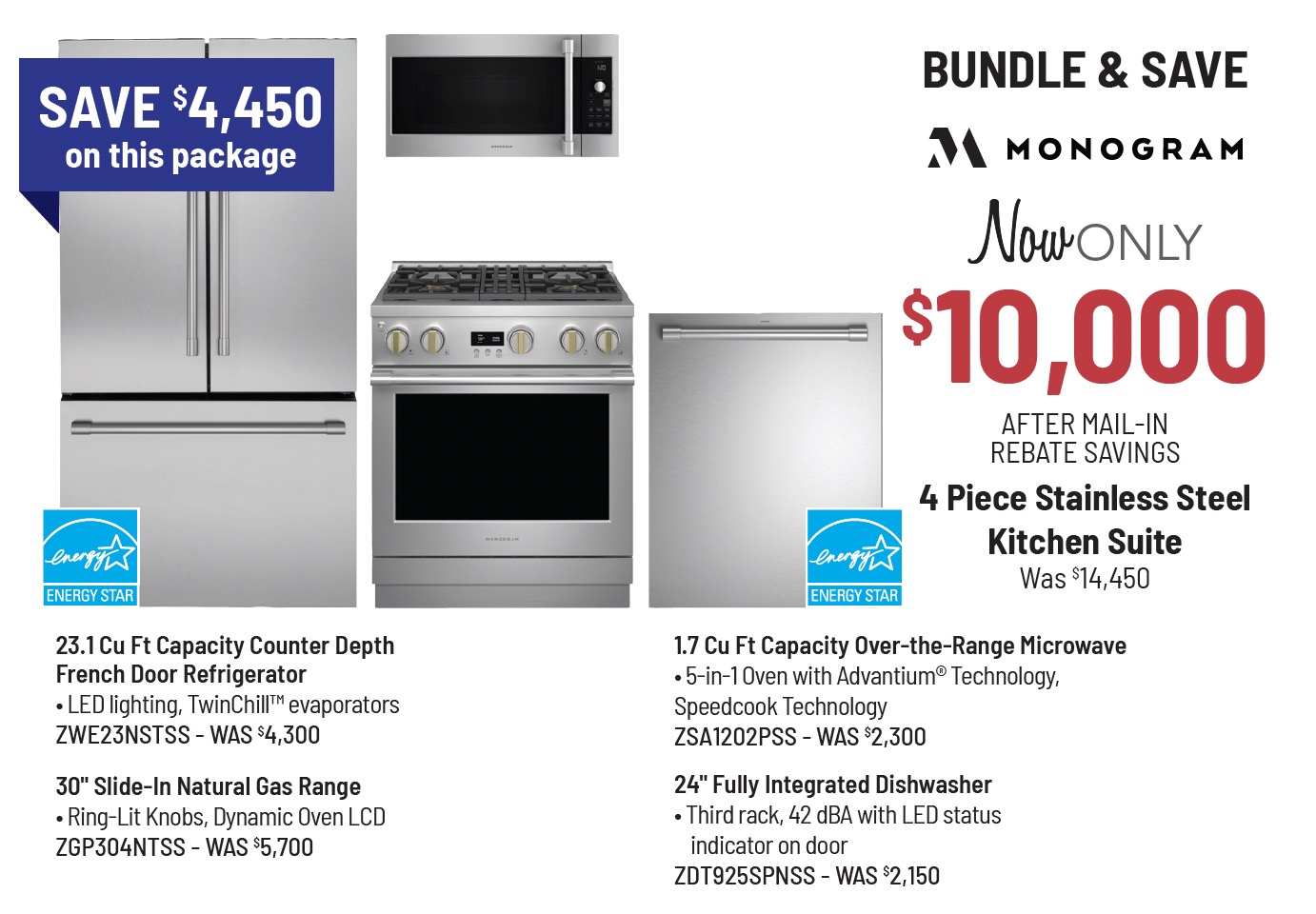 Bundle & Save - Electrolux - 4 Piece Stainless Steel Kitchen Suite Only $7,687 After Savings