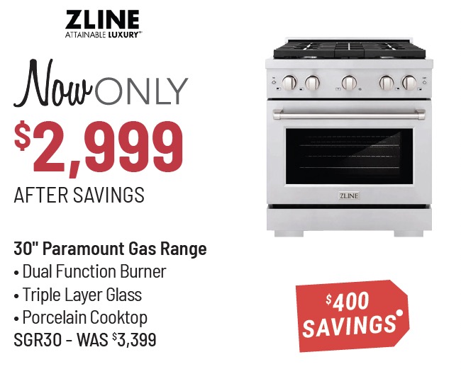 ZLINE 30-in. Stainless Steel Pro Style Gas Range