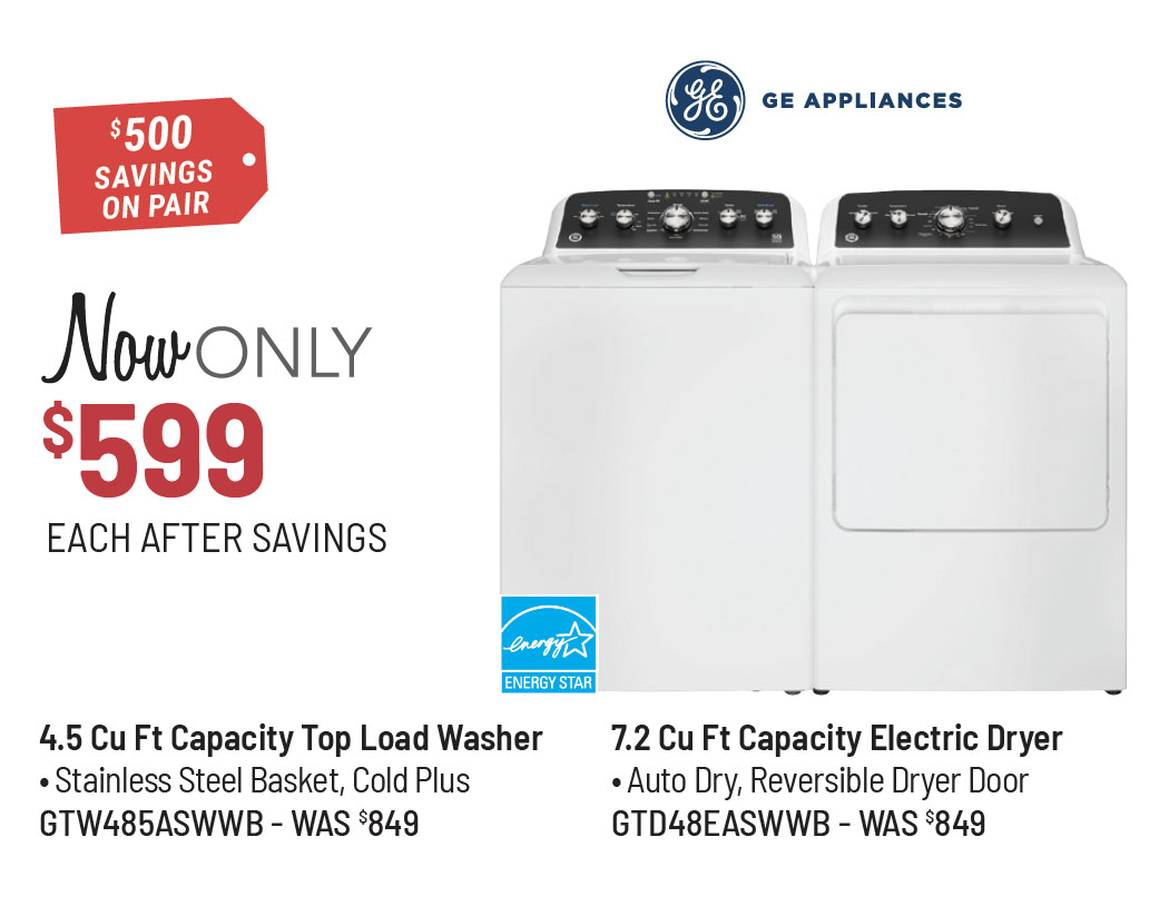 GE® White Laundry Pair