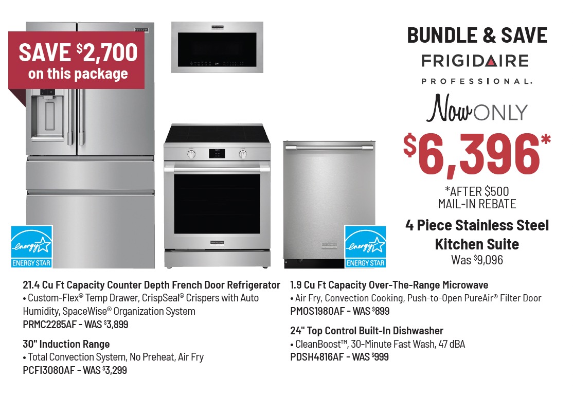 Bundle & Save - LG Studio - 4 Piece Stainless Steel Kitchen Suite Was $7,796, Now Only $5,796* *After $800 Mail-In Rebate Savings