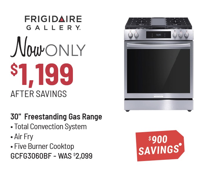 Frigidaire Gallery® 30 in. Smudge-Proof® Stainless Steel Slide In Gas Range - now only $1,199