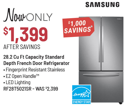 Samsung Model RF27T5241SR Refrigerator Was $2,699, Now Only $1,599 After $1,100 Savings