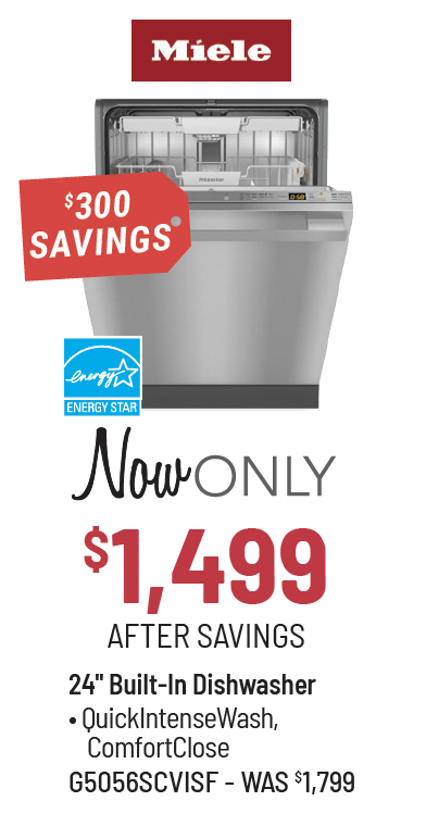 Miele Model G5006SCU Dishwasher Was $1,499, Now Only $1,299 After $200 Savings