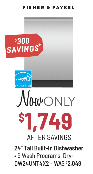 Fisher & Paykel Model DD24DV2T9N Dishwasher Was $2,399, Now Only $1,999 After $400 Savings