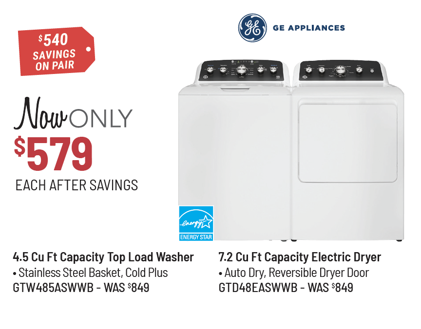 Maytag Model MVW6500MBK Washer & Model MED6500MBK Dryer Was $1,299 Each, Now Only $799 Each After Savings. $800 Savings on the Pair.