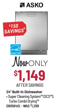 ASKO Logic Series 24 in. Stainless Steel Top Control Built In Dishwasher