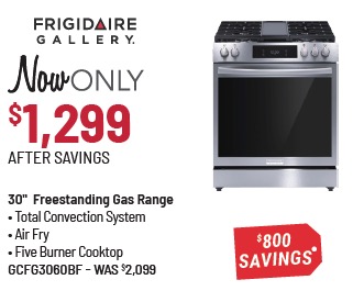 Frigidaire Gallery® 30 in. Smudge-Proof® Stainless Steel Slide In Gas Range