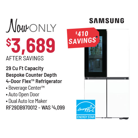 Samsung 29 Cu Ft Capacity Bespoke Counter Depth 4-Door Flex™ Refrigerator