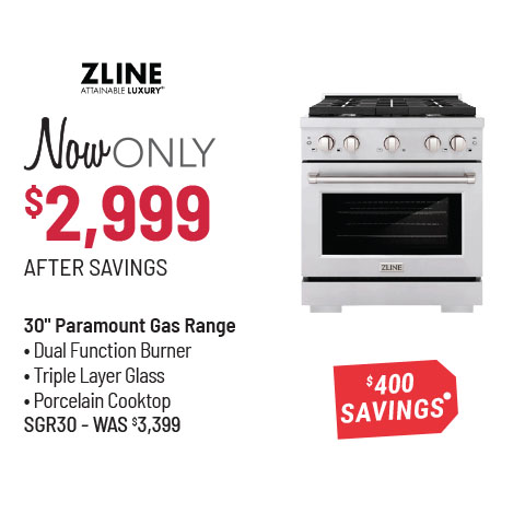 ZLINE 30-inch Paramount Gas Range