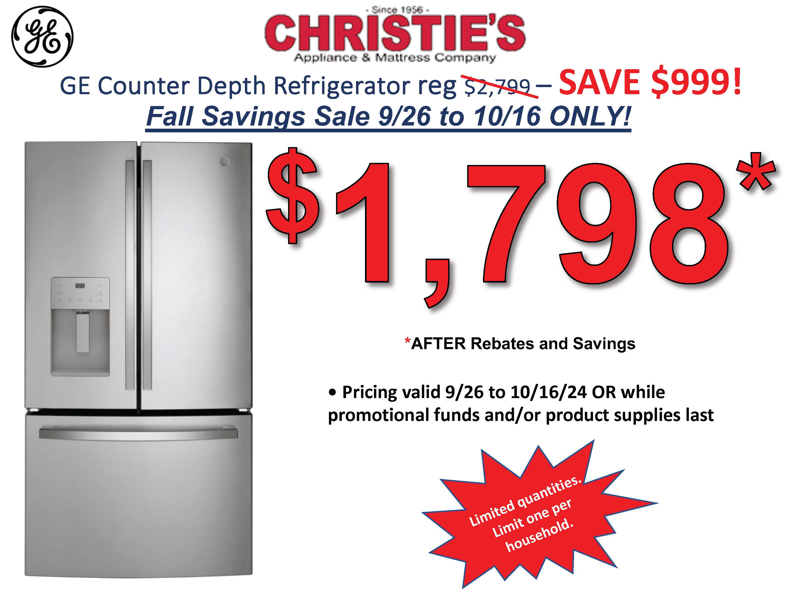 Labor Day - 4 Piece Profile Kitchen Package - 8/22 - 9/11 only!