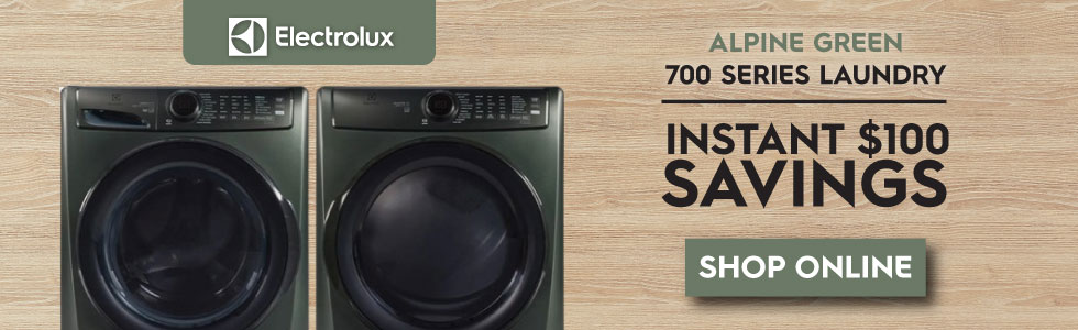 Electrolux Alpine Green Laundry Pair - Save $100 Instantly - Shop Now