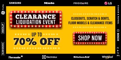 Clearance Liquidation Event - Up to 70% Off Closeouts, Scratch & Dents, Floor Models, and Clearance Items - Shop Now